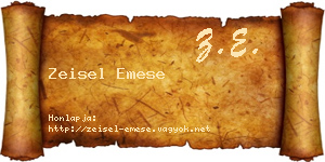 Zeisel Emese névjegykártya