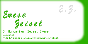 emese zeisel business card